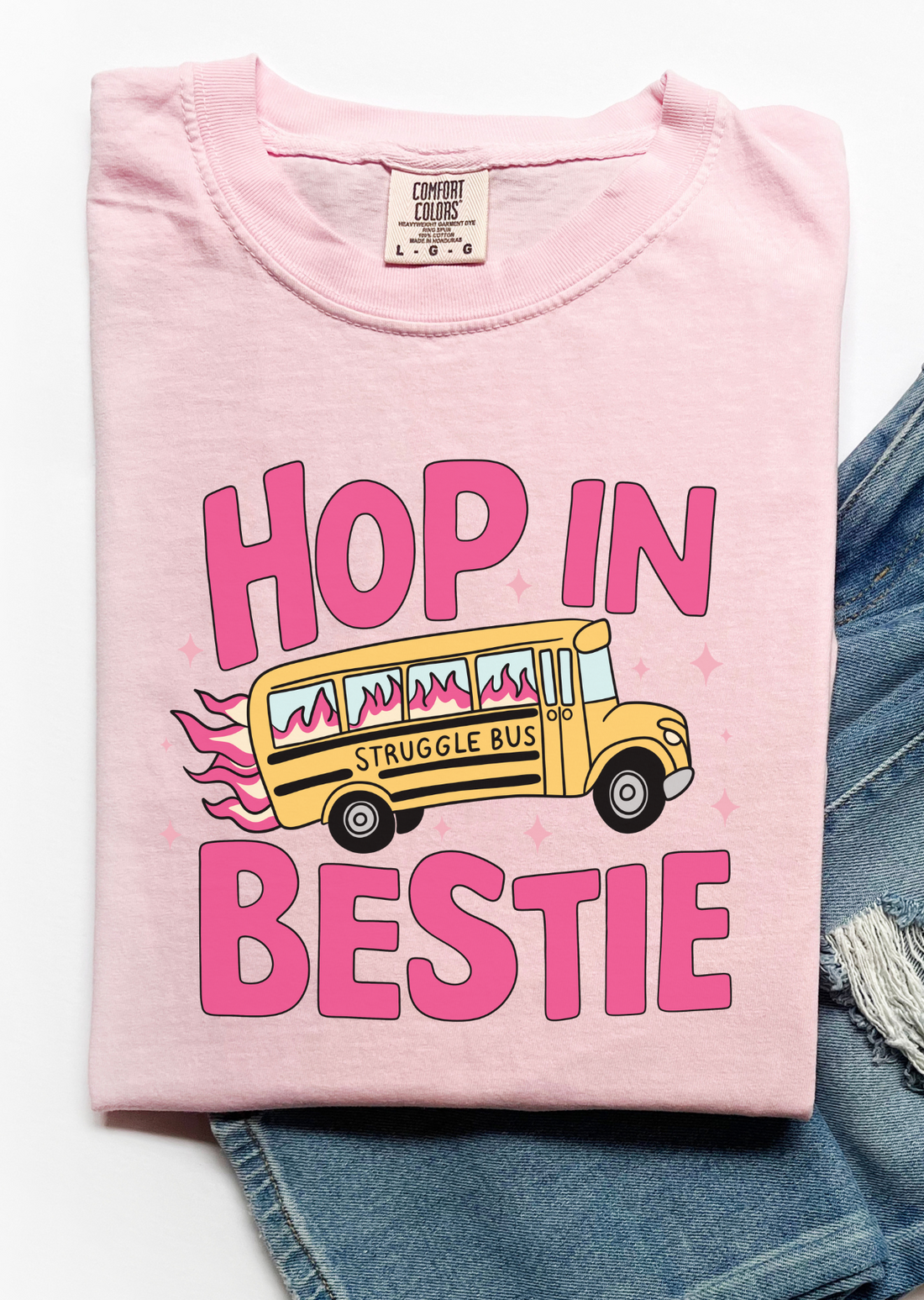 Hop in Bestie T-Shirt - Affirmation Apparel Co.
