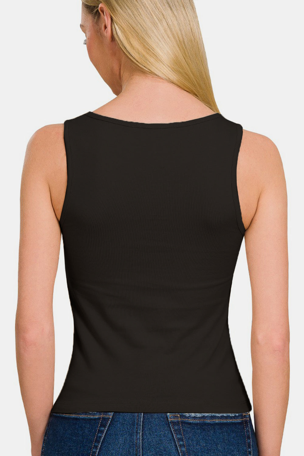 Zenana Square Neck Cropped Tank - Affirmation Apparel Co.