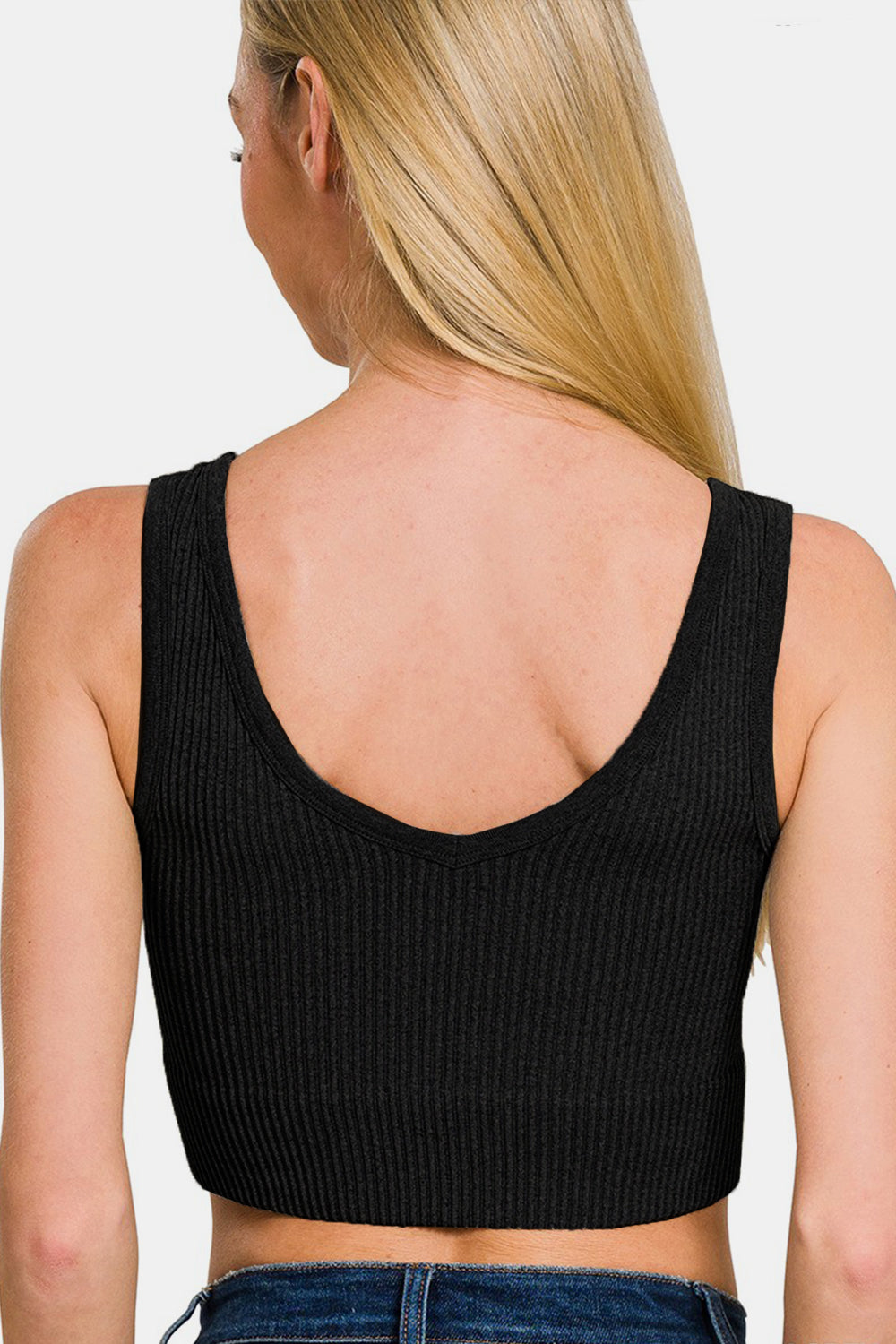 Zenana Ribbed Seamless Tank with Pads - Affirmation Apparel Co.