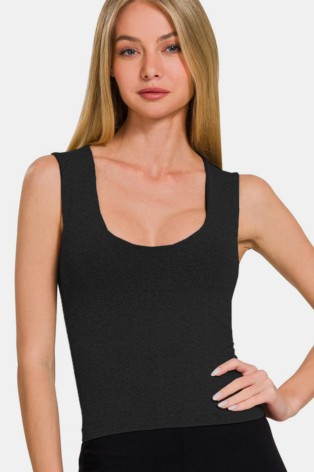 Zenana Cropped Padded Seamless Tank - Affirmation Apparel Co.