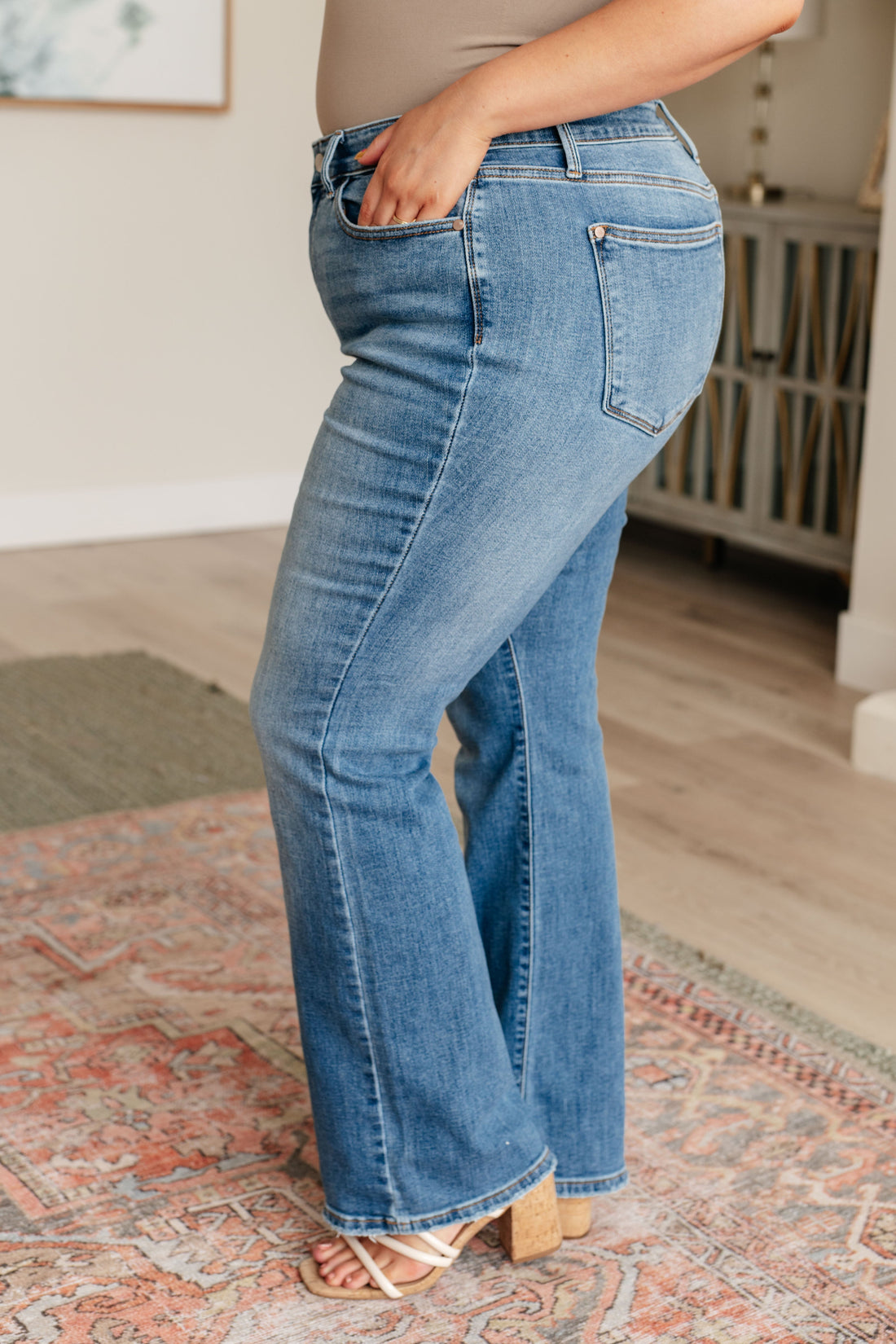 Genevieve Mid Rise Vintage Bootcut Jeans - Affirmation Apparel Co.