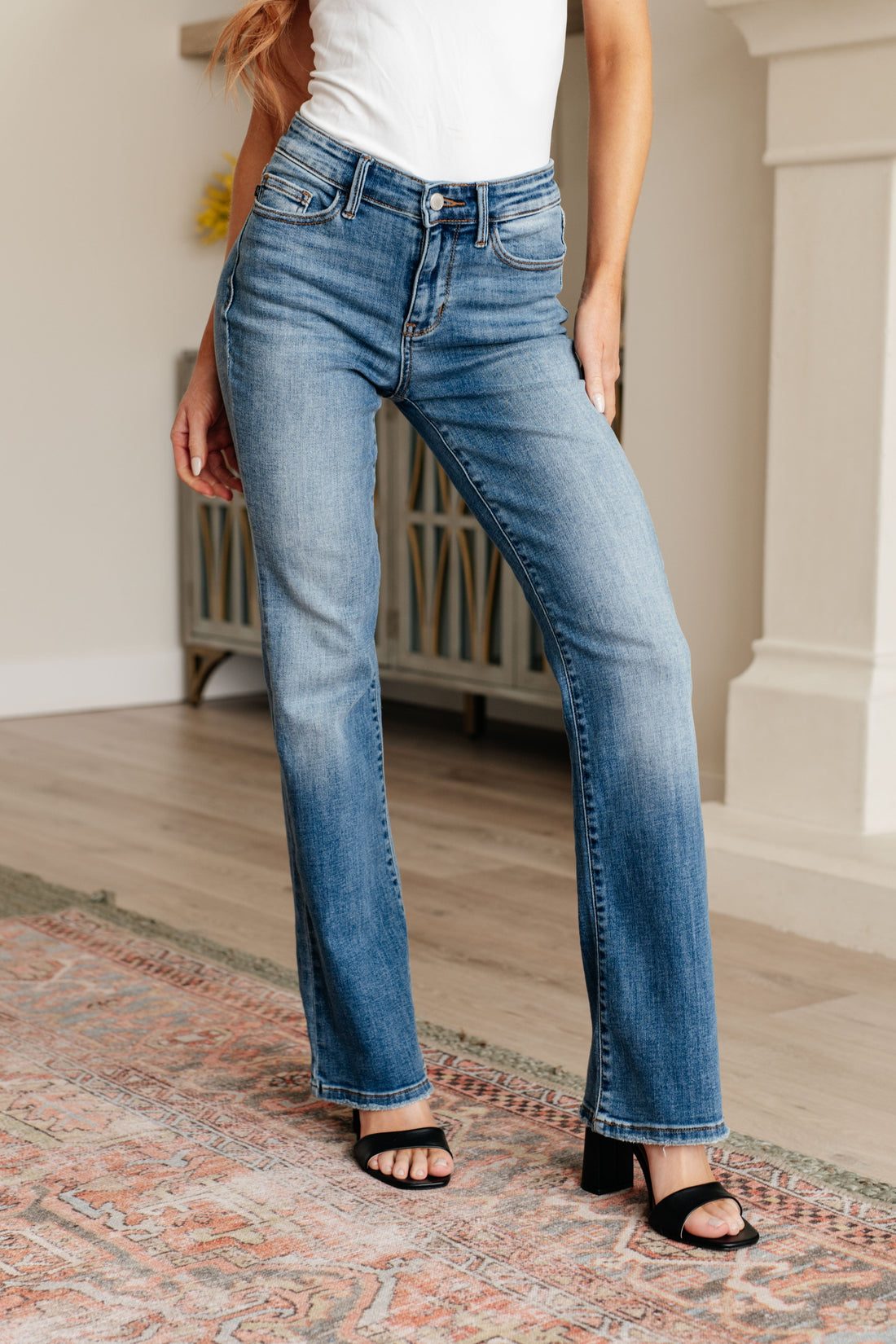 Genevieve Mid Rise Vintage Bootcut Jeans - Affirmation Apparel Co.