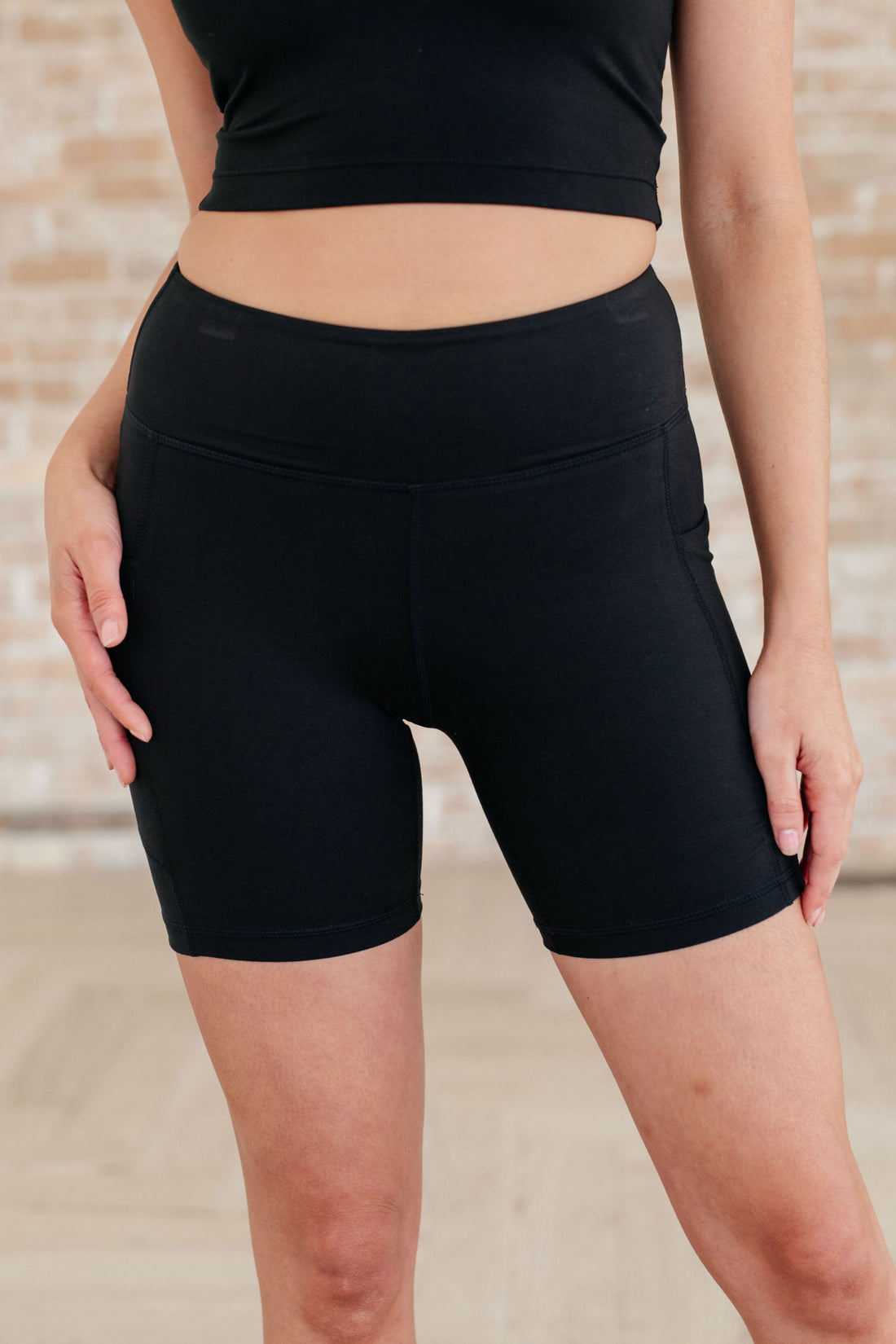 Getting Active Biker Shorts in Black - Affirmation Apparel Co.