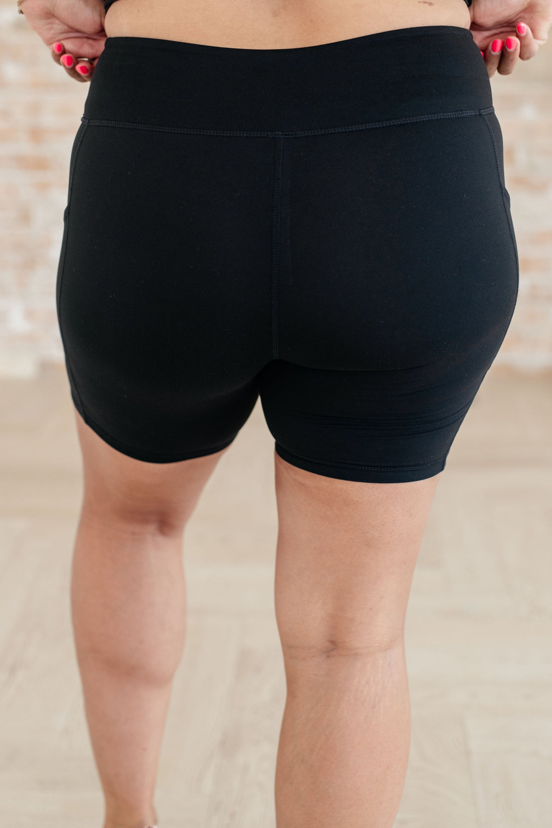 Getting Active Biker Shorts in Black - Affirmation Apparel Co.