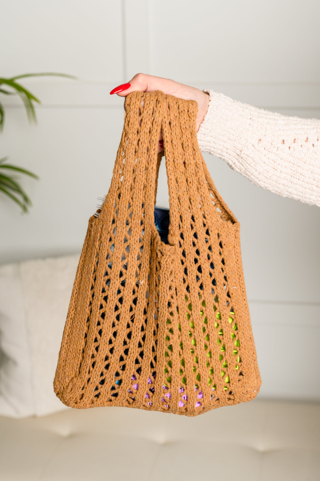 Girls Day Open Weave Bag in Tan - Affirmation Apparel Co.