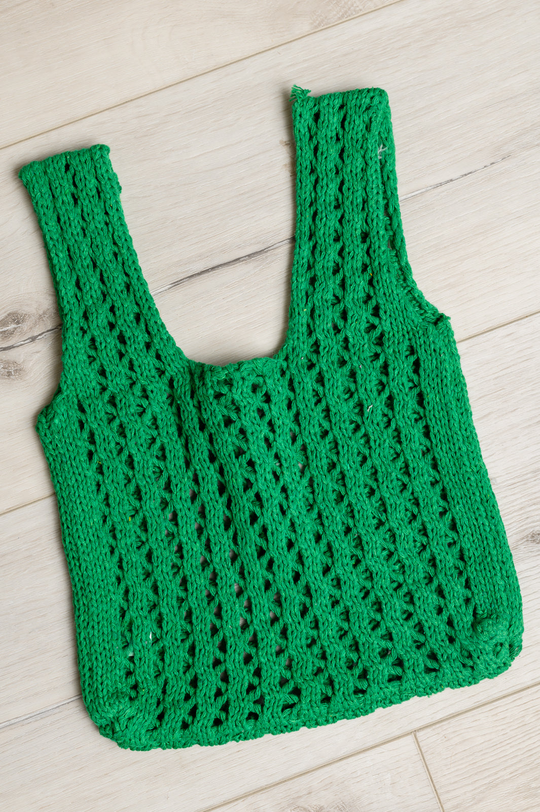 Girls Day Open Weave Bag in Green - Affirmation Apparel Co.