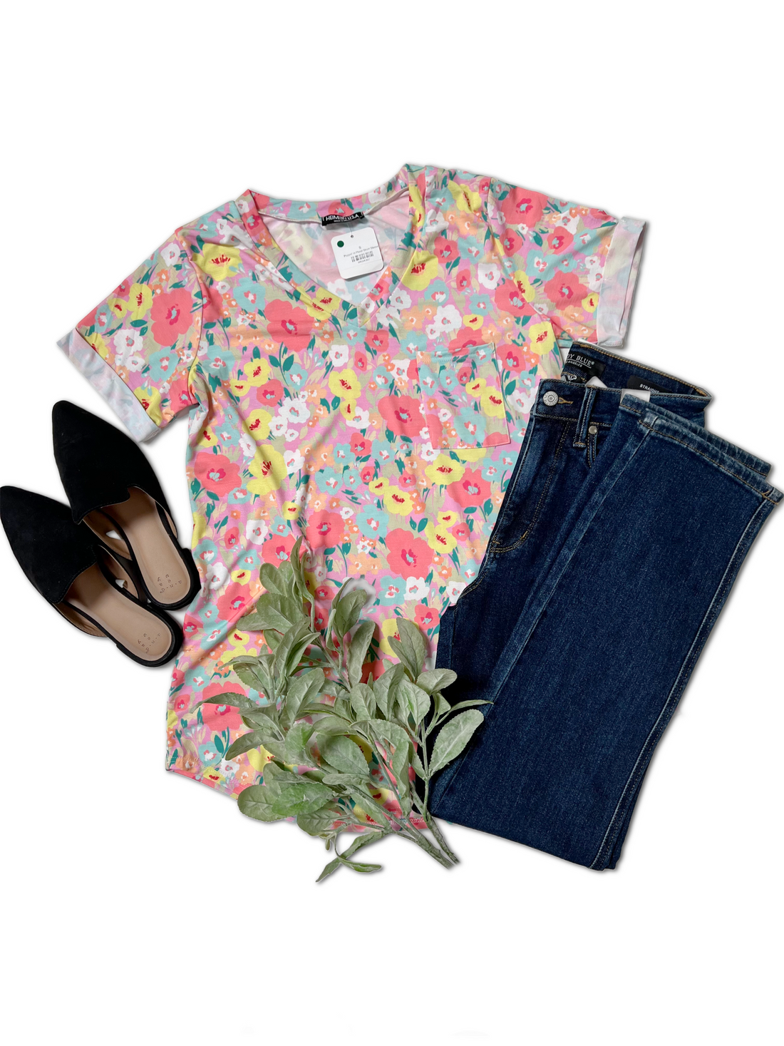 Poppin' in Floral Short Sleeve - Affirmation Apparel Co.