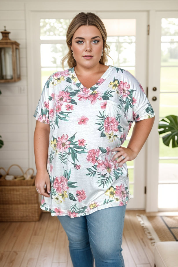 Jubilant Floral Tunic - Affirmation Apparel Co.