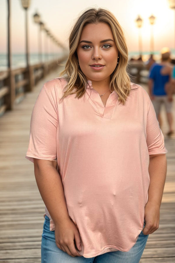 Peachy Keen Short Sleeve Gabby - Affirmation Apparel Co.