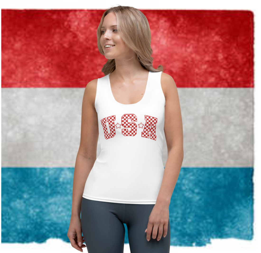 Star Spangled Peace Sign - USA Patriotic Graphic Tank - Affirmation Apparel Co.