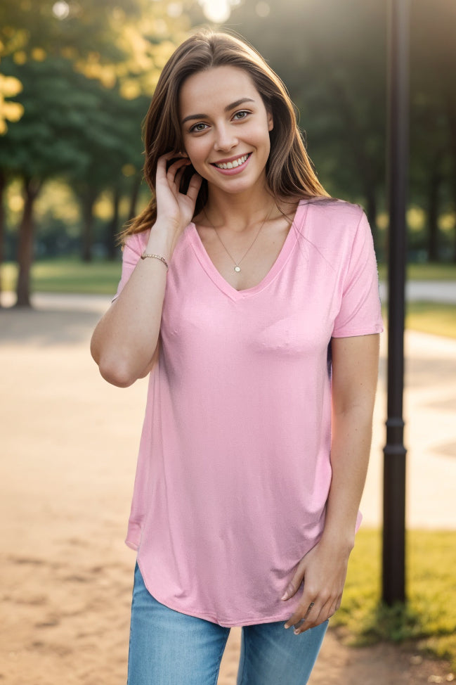 Spring Staple Short Sleeve - Baby Pink - Affirmation Apparel Co.