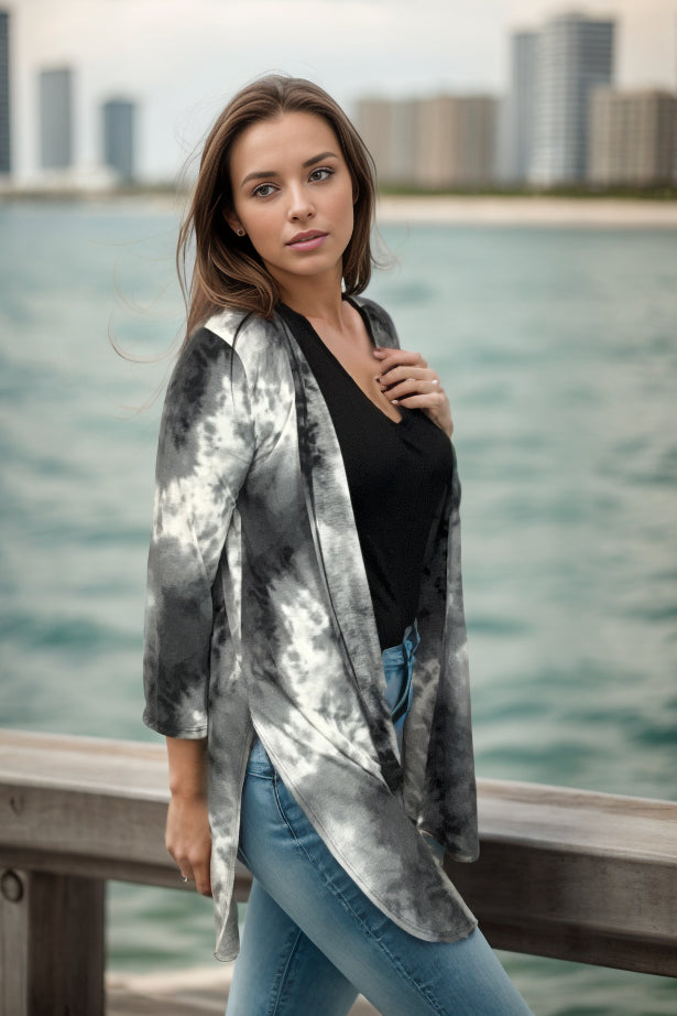 Stormy Skies Kimono Cardigan - Affirmation Apparel Co.