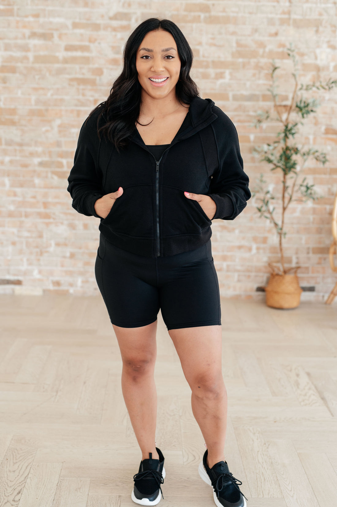 Getting Active Biker Shorts in Black - Affirmation Apparel Co.