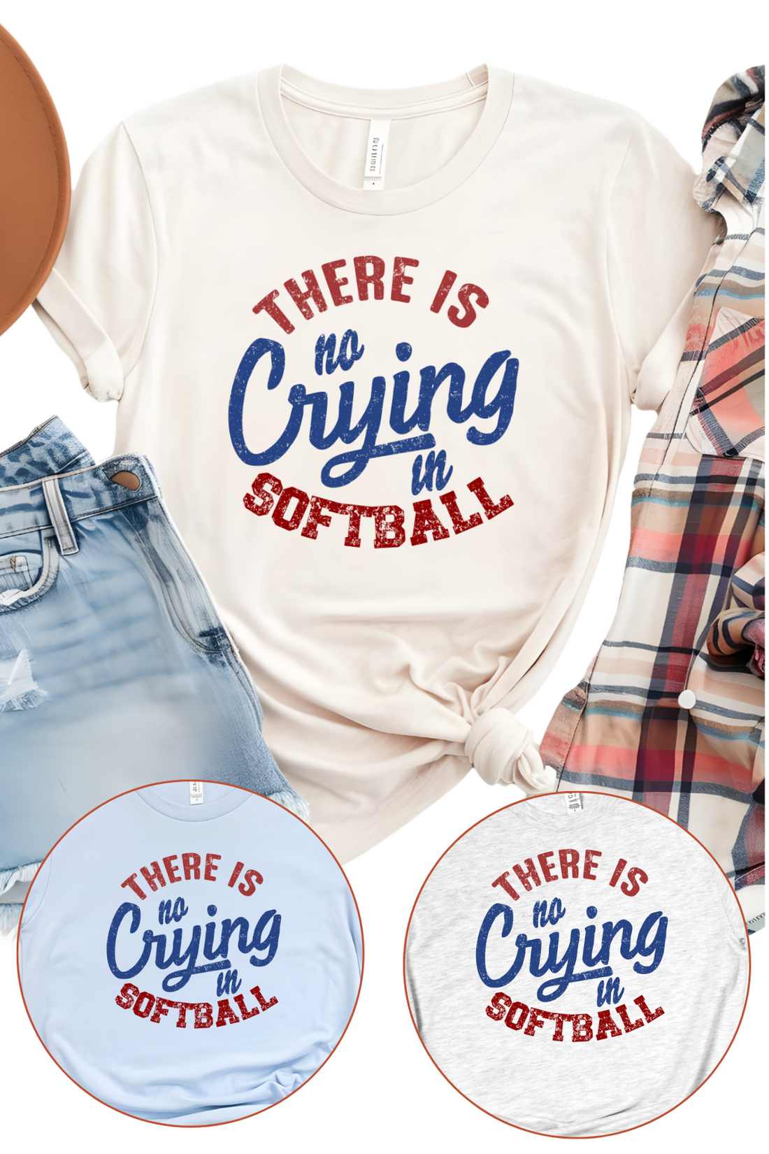 No Crying in Softball T-Shirt - Affirmation Apparel Co.