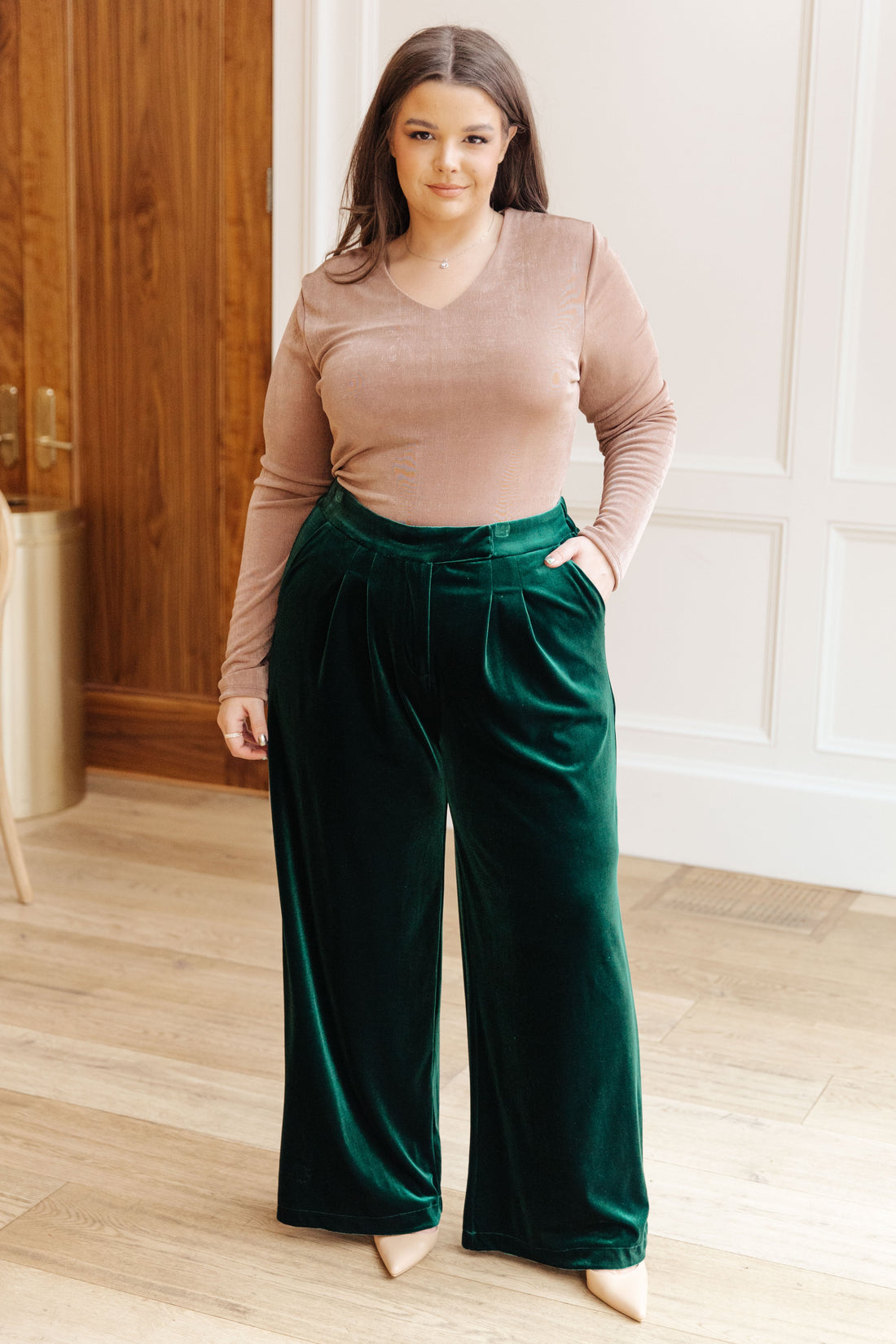 Velvet Elvis Wide Leg Velvet Pants - Affirmation Apparel Co.