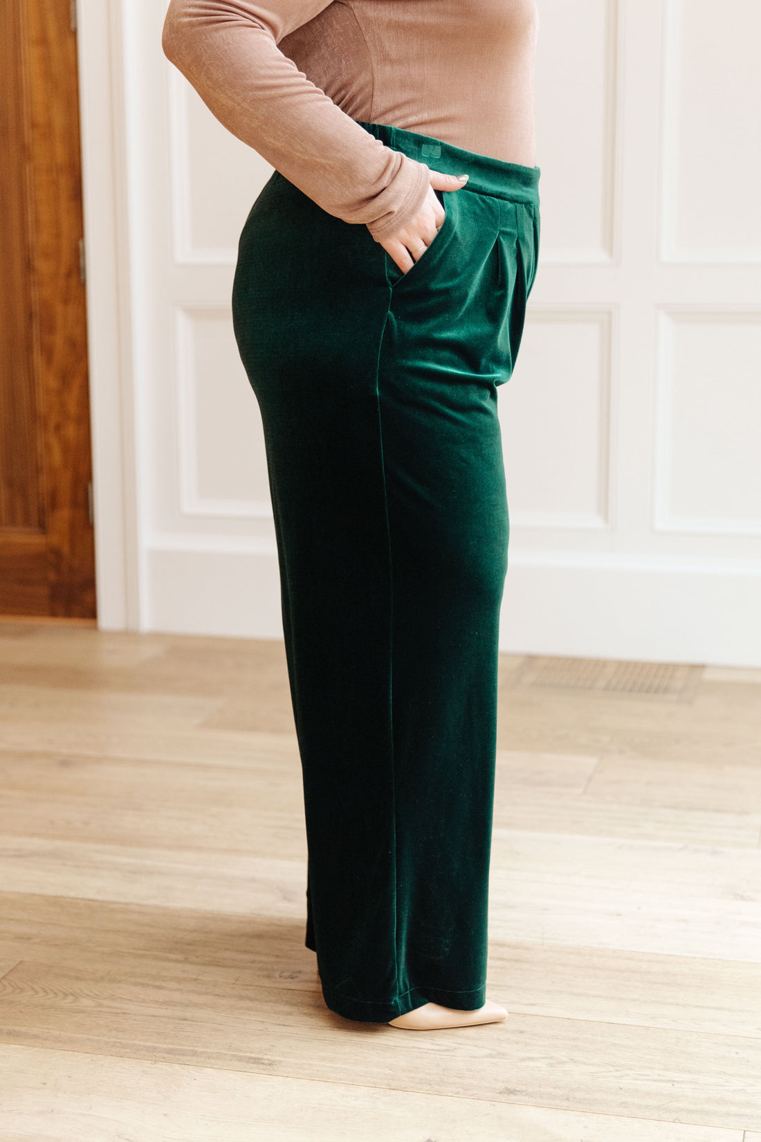 Velvet Elvis Wide Leg Velvet Pants - Affirmation Apparel Co.