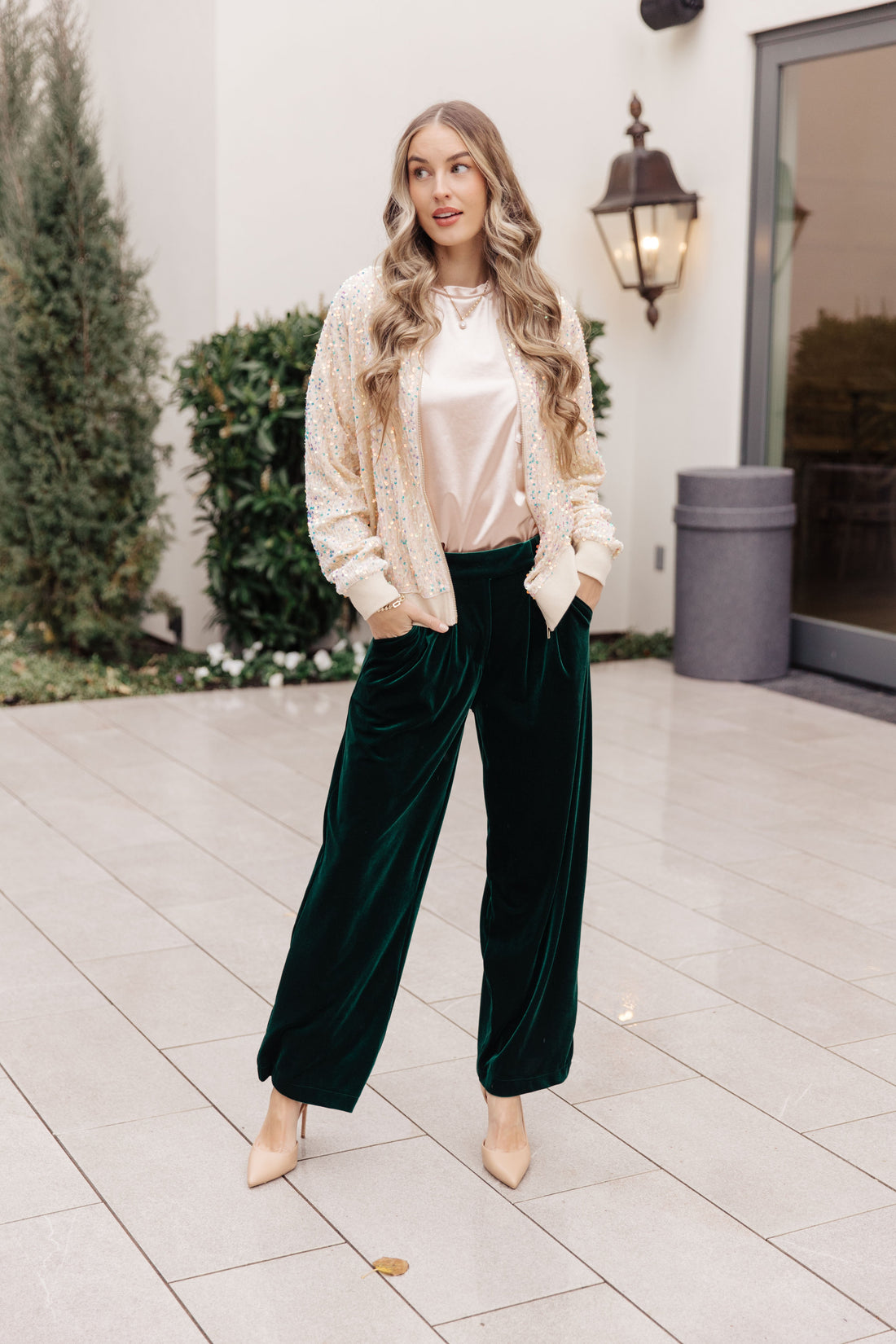 Velvet Elvis Wide Leg Velvet Pants - Affirmation Apparel Co.