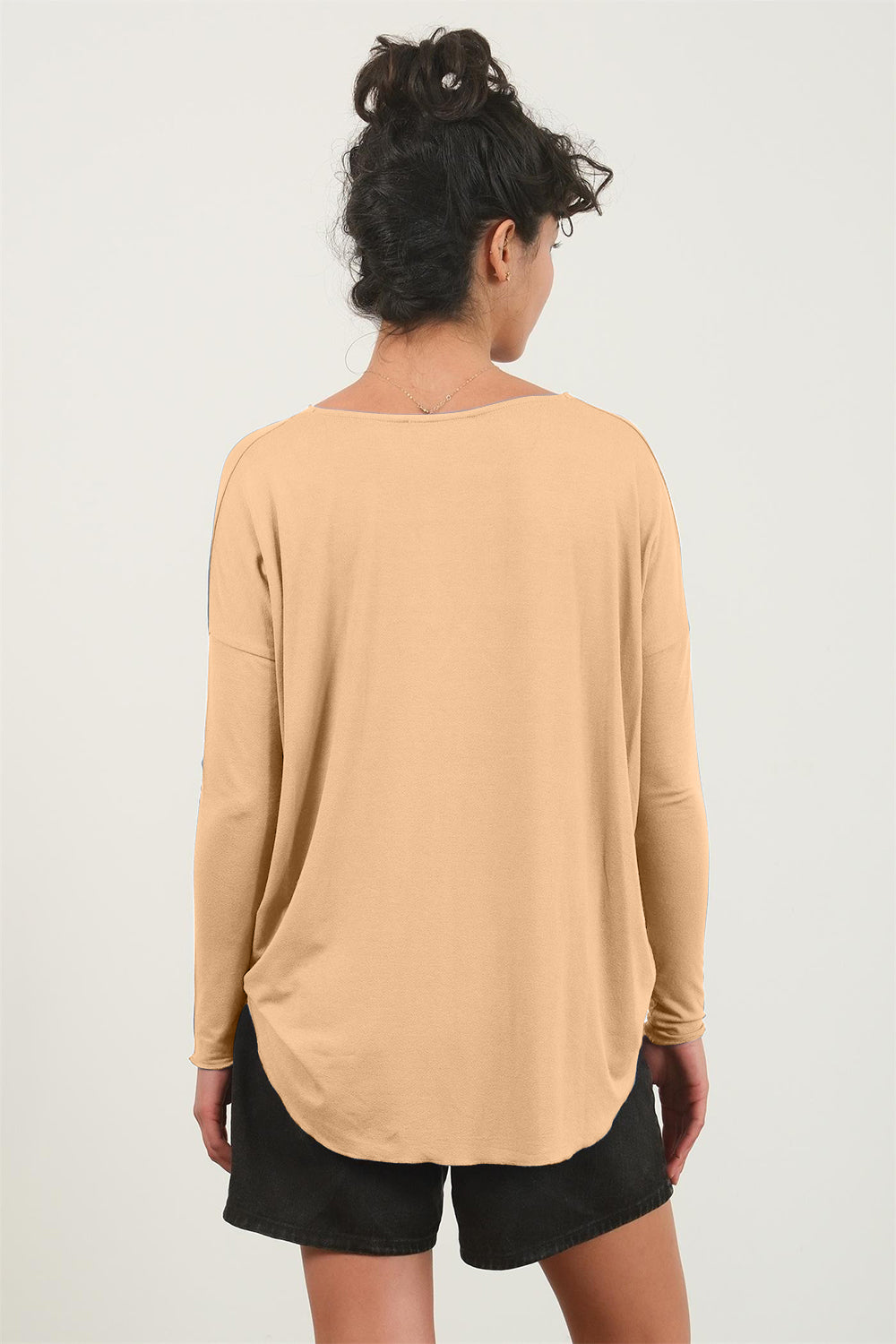 HYFVE Draped Drop Shoulder Long Sleeve Top - Affirmation Apparel Co.