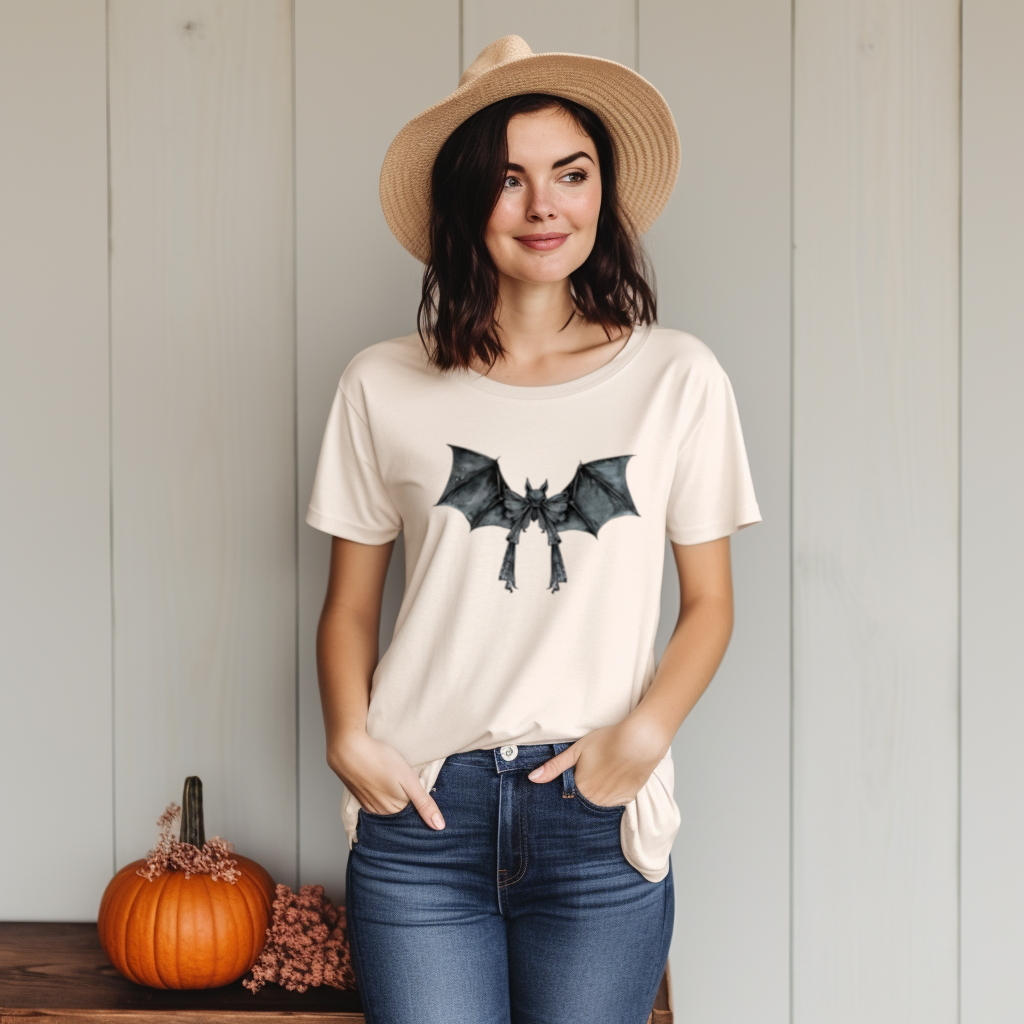 Coquette Bat - Halloween Graphic Tee - Affirmation Apparel Co.