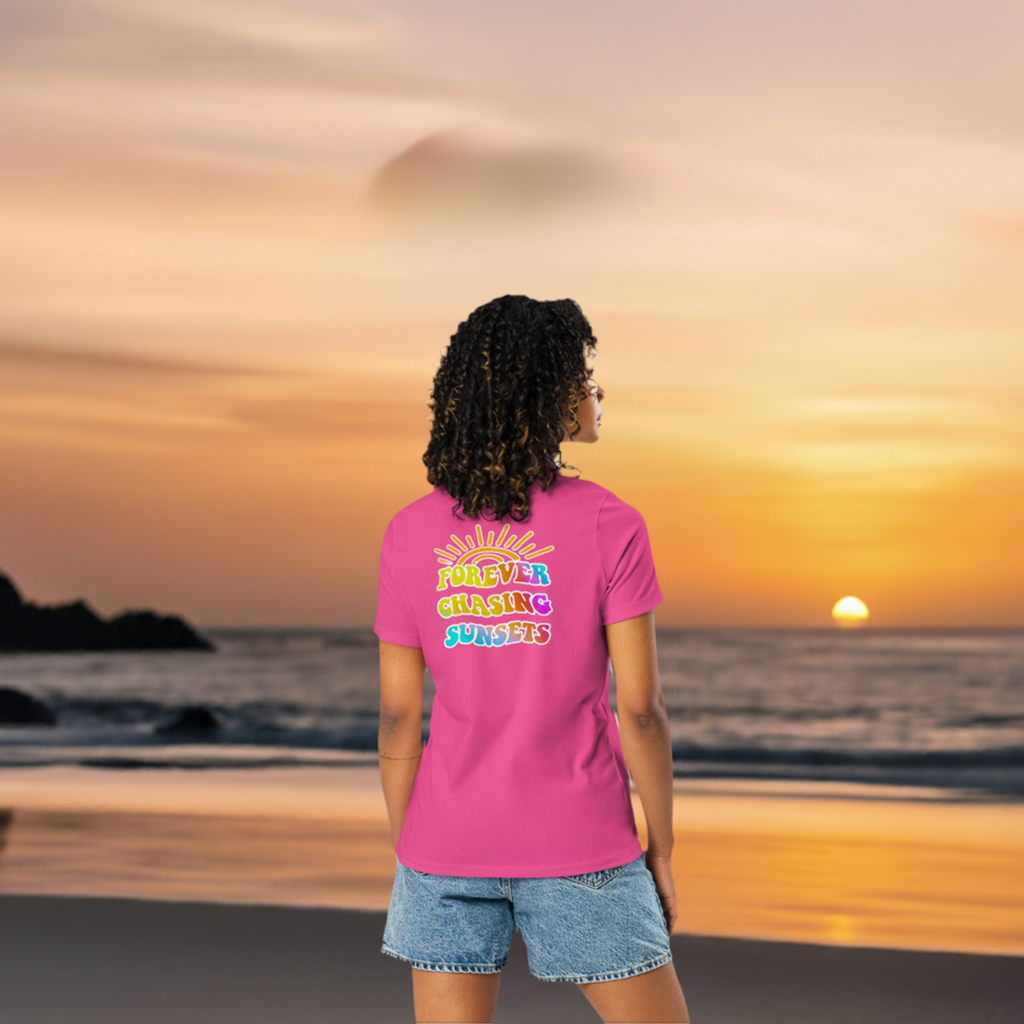 "Forever Chasing Sunsets" Graphic Tee - Casual & Inspirational Sunset Print T-Shirt - Affirmation Apparel Co.