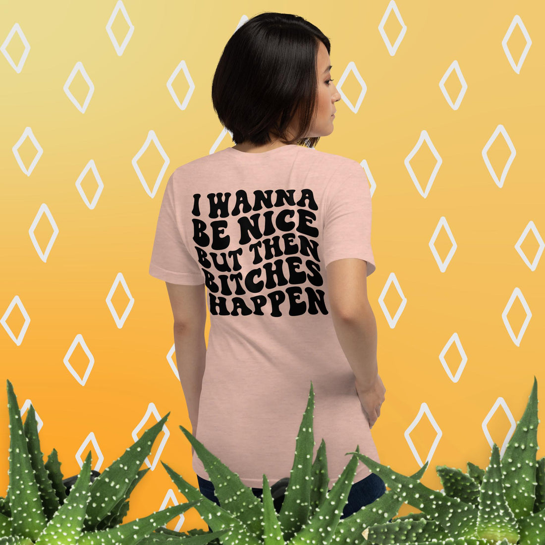 'I Wanna Be Nice' Quote Tee - Sassy Graphic T-Shirt - Affirmation Apparel Co.