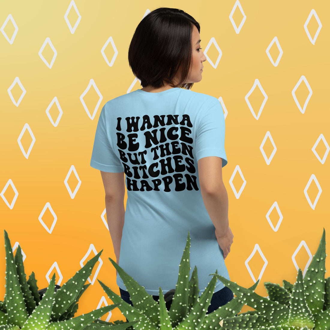 'I Wanna Be Nice' Quote Tee - Sassy Graphic T-Shirt - Affirmation Apparel Co.