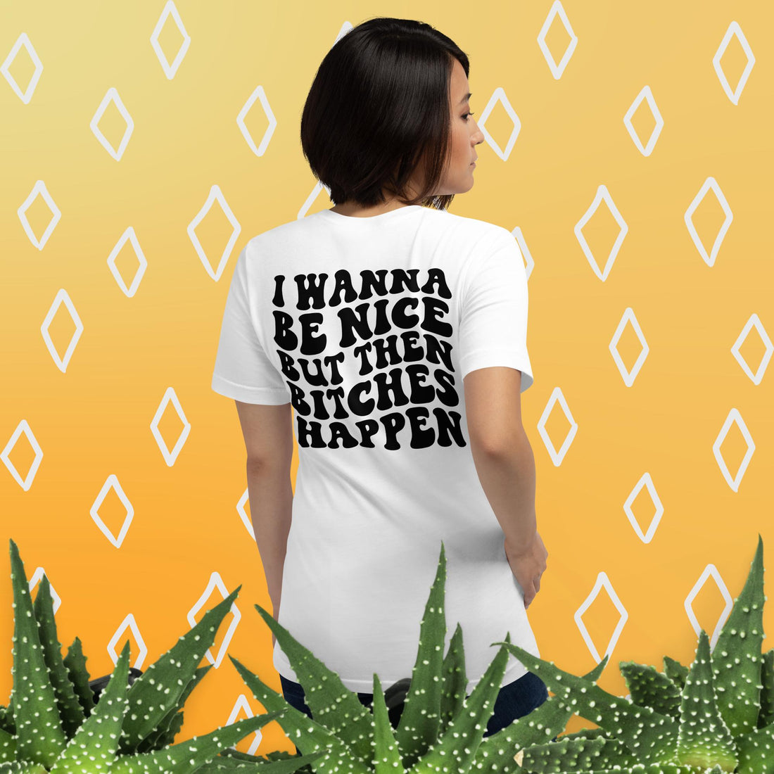 'I Wanna Be Nice' Quote Tee - Sassy Graphic T-Shirt - Affirmation Apparel Co.