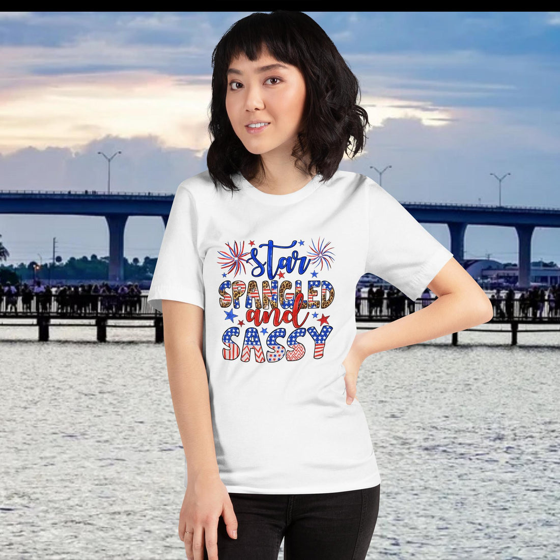 Star Spangled and Sassy - Patriotic Tee - Affirmation Apparel Co.