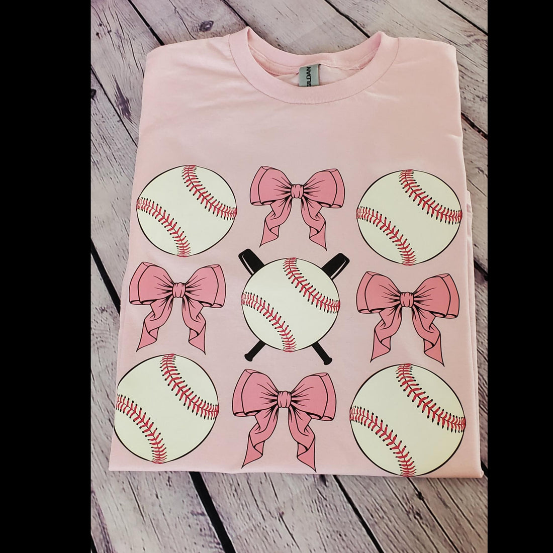 Coquette Chic Baseball Tee: Pink Ribbons & Baseballs Design - Affirmation Apparel Co.